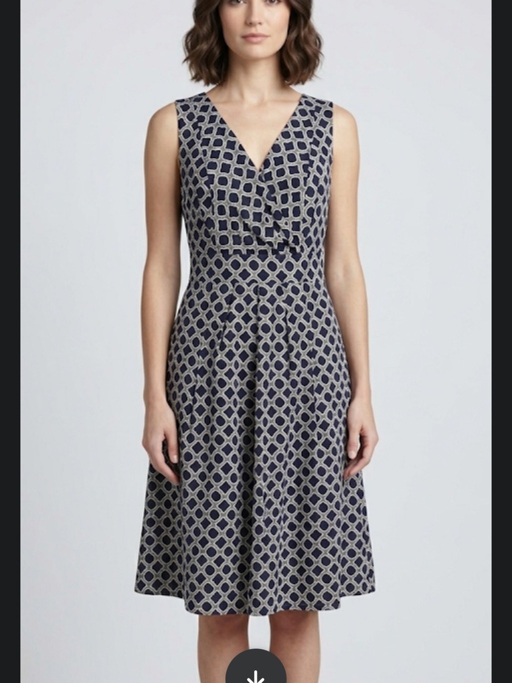 Lands’ End Blue & White A-Line Sundress – Size 12